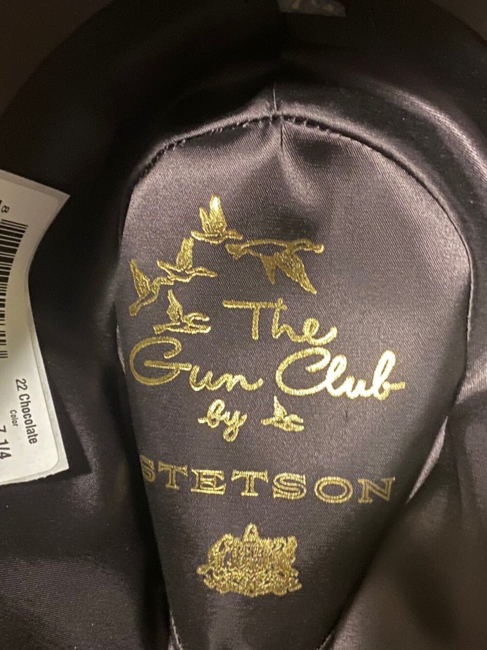 Stetson Pawnee (The Gun Club) Cowboy Hat - Chocolate - 7 1/4 - Mint! - Picture 8 of 9
